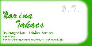 marina takacs business card