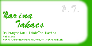 marina takacs business card